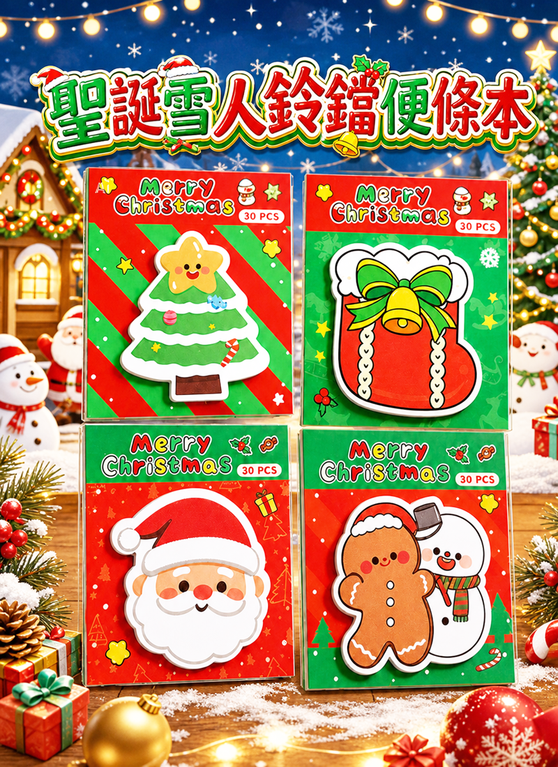 聖誕雪人鈴鐺便條本 NY26133