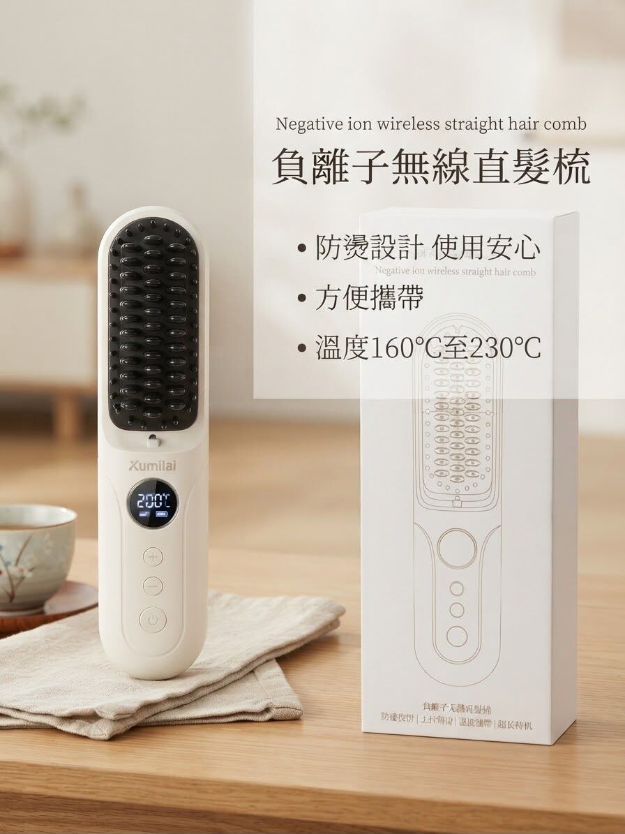 無線直髮梳