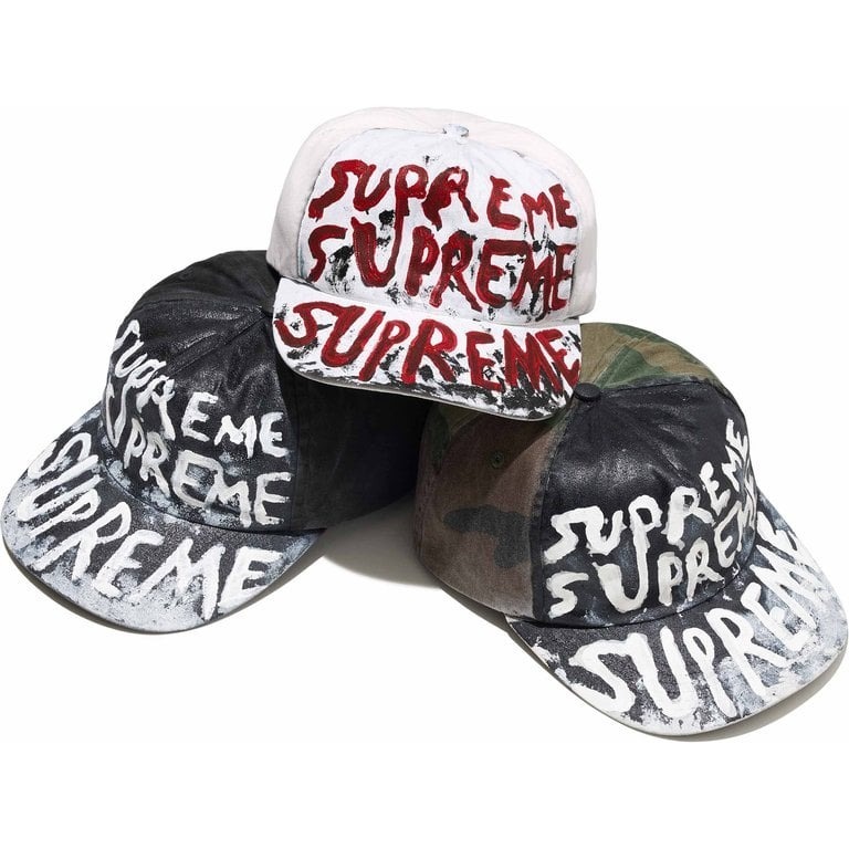 2026AW SUPREME PAINTED 5-PANEL 油漆感 潑漆 拼接 Y2K 老帽 帽子 現貨