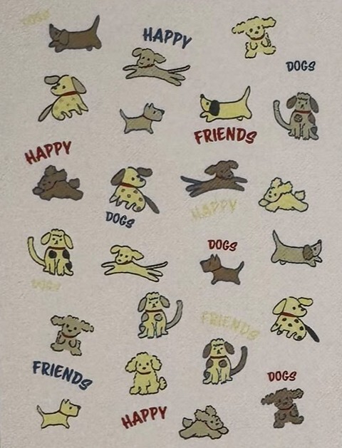 【Nishimatsuya】Happy Dogs Soft Twist Cotton Kids Towel