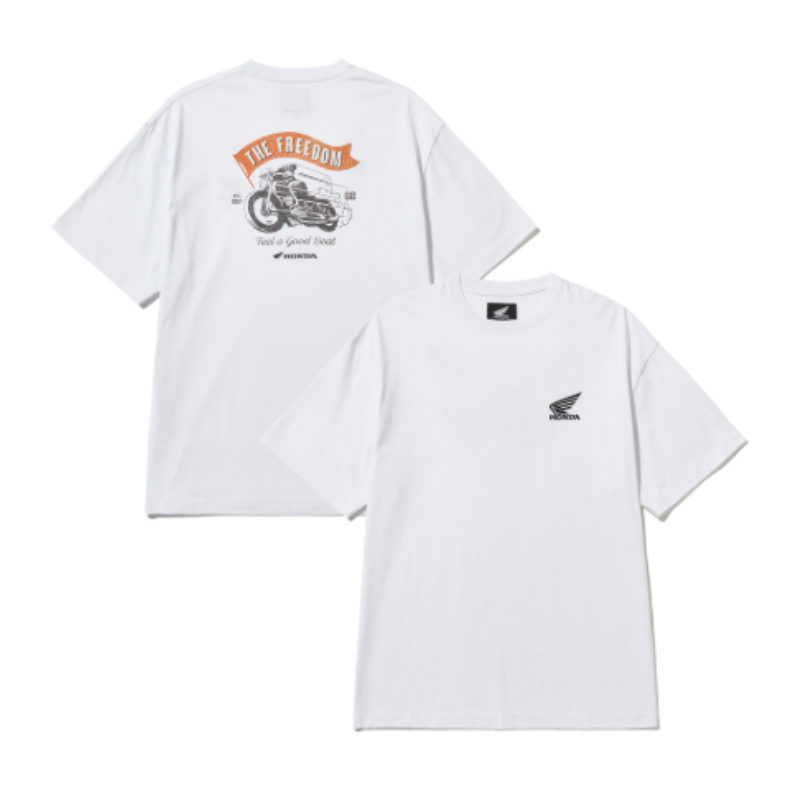 【代購】本田 HONDA PHYSICAL EDUCATION Freedom Short Sleeve White 復古印花短袖T恤