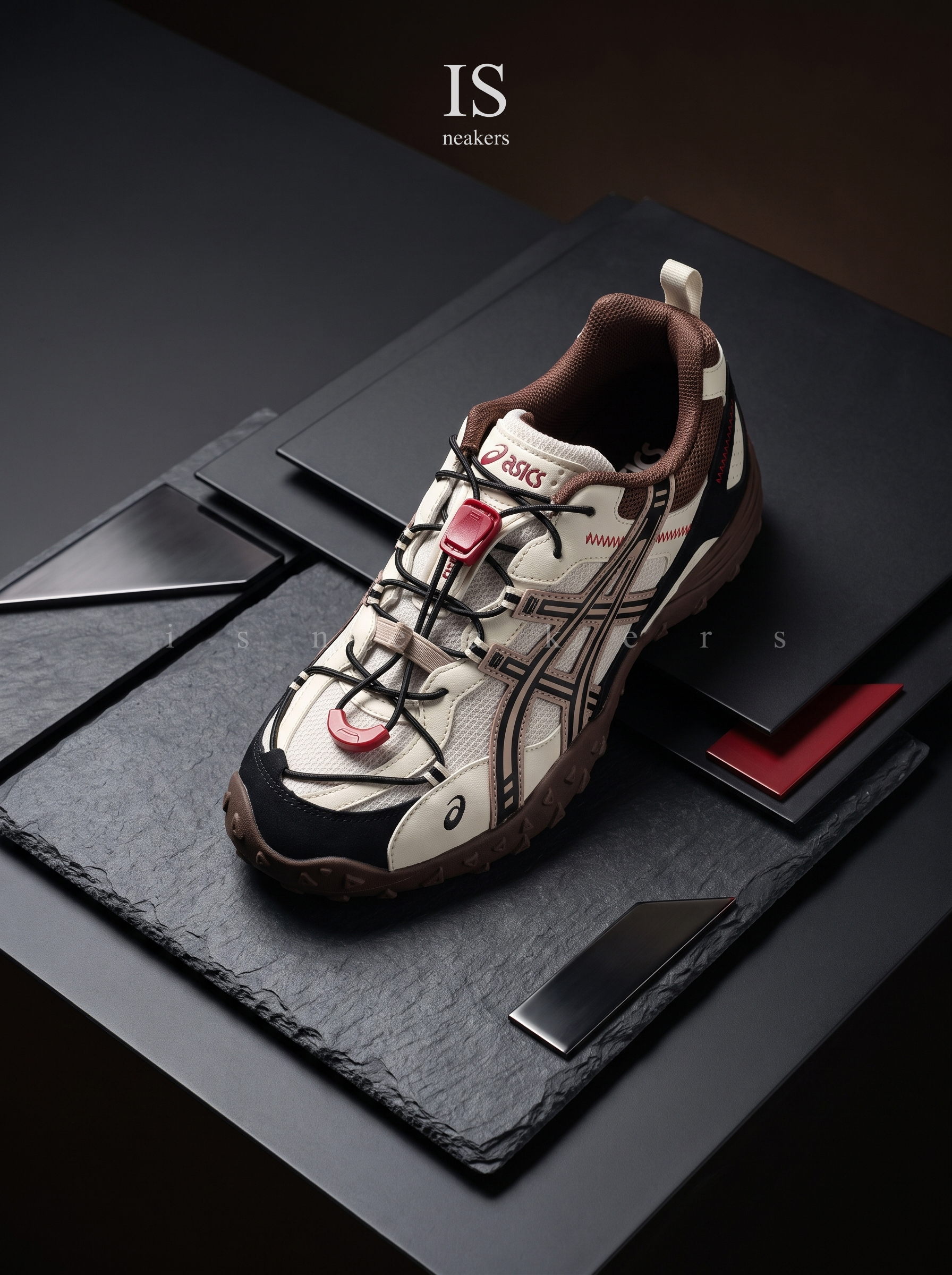 iSNEAKERS｜Asics Gel-AMMG "Beige Black" 米黑紅 1203B274-100