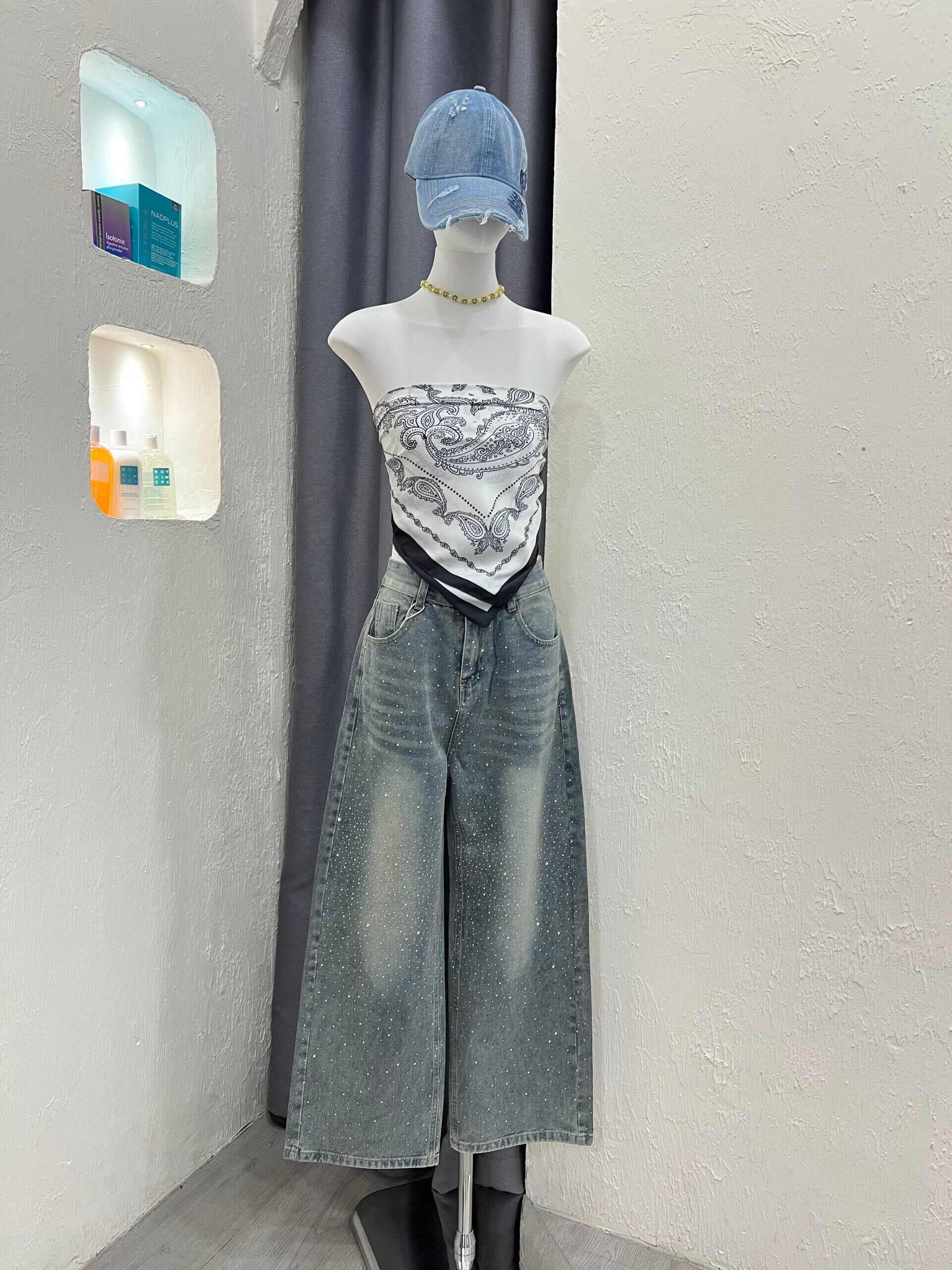 Glitter Denim Pant