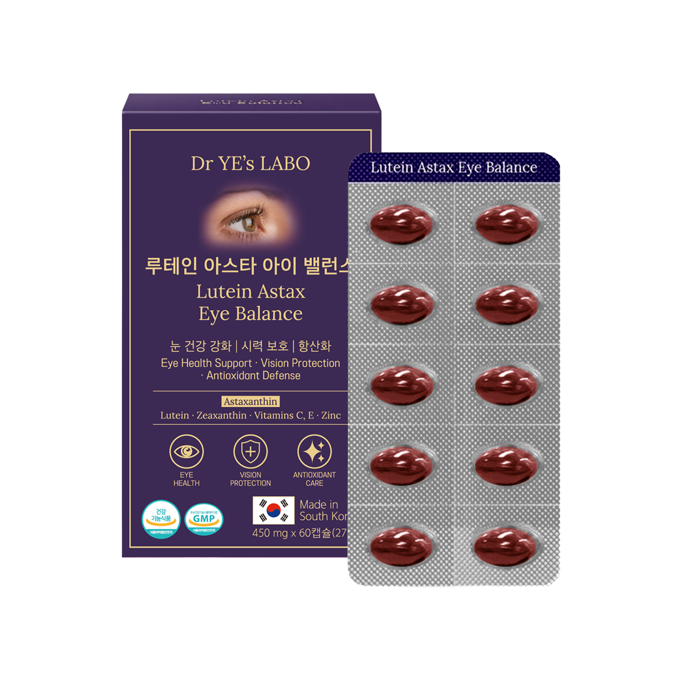 WH63 DR.YE's LABO Lutein AstaxEye Balance護眼寶 (450mg *60) (LA061)