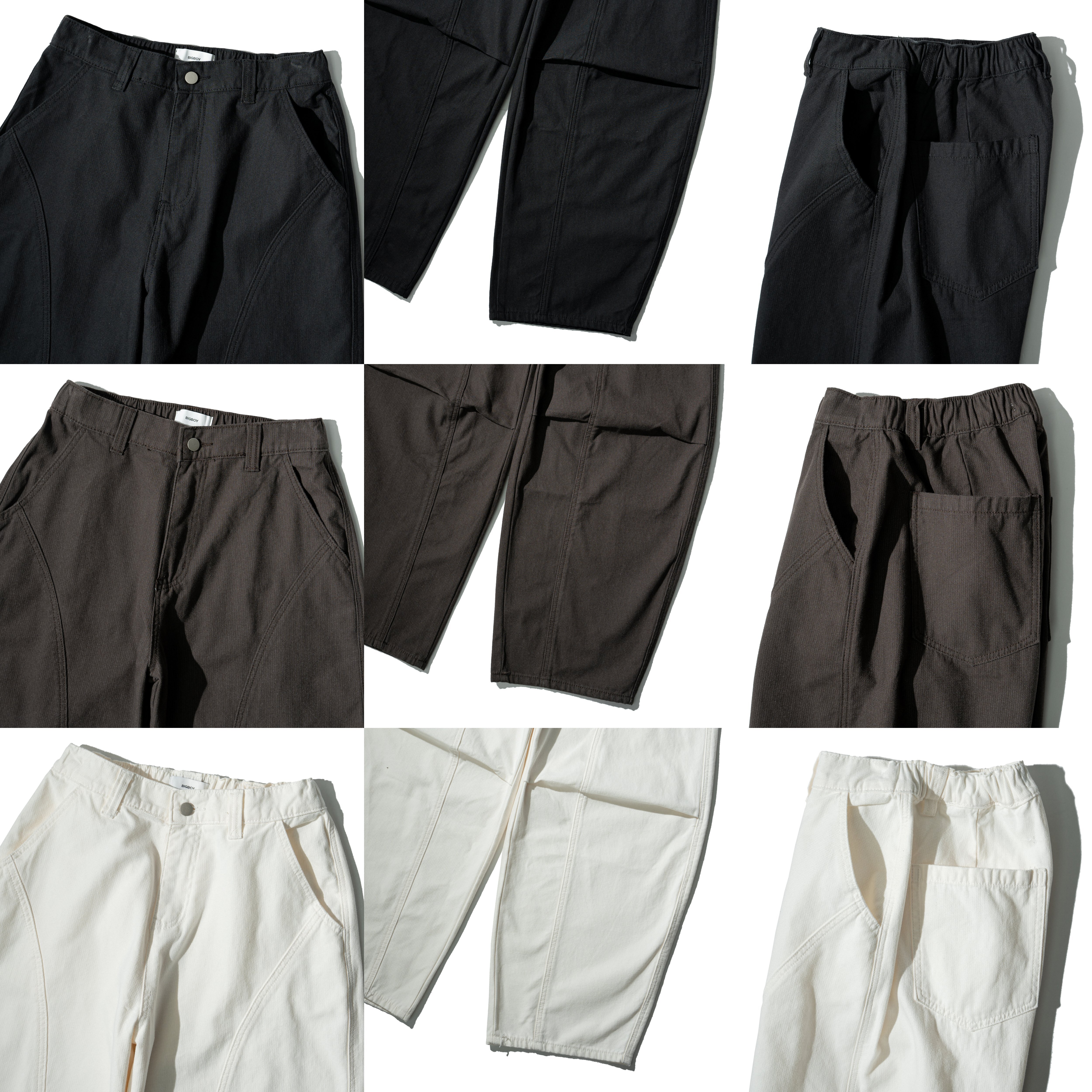 Curved Seam Washed Pants 弧形車線 水洗長褲 [B-26105]