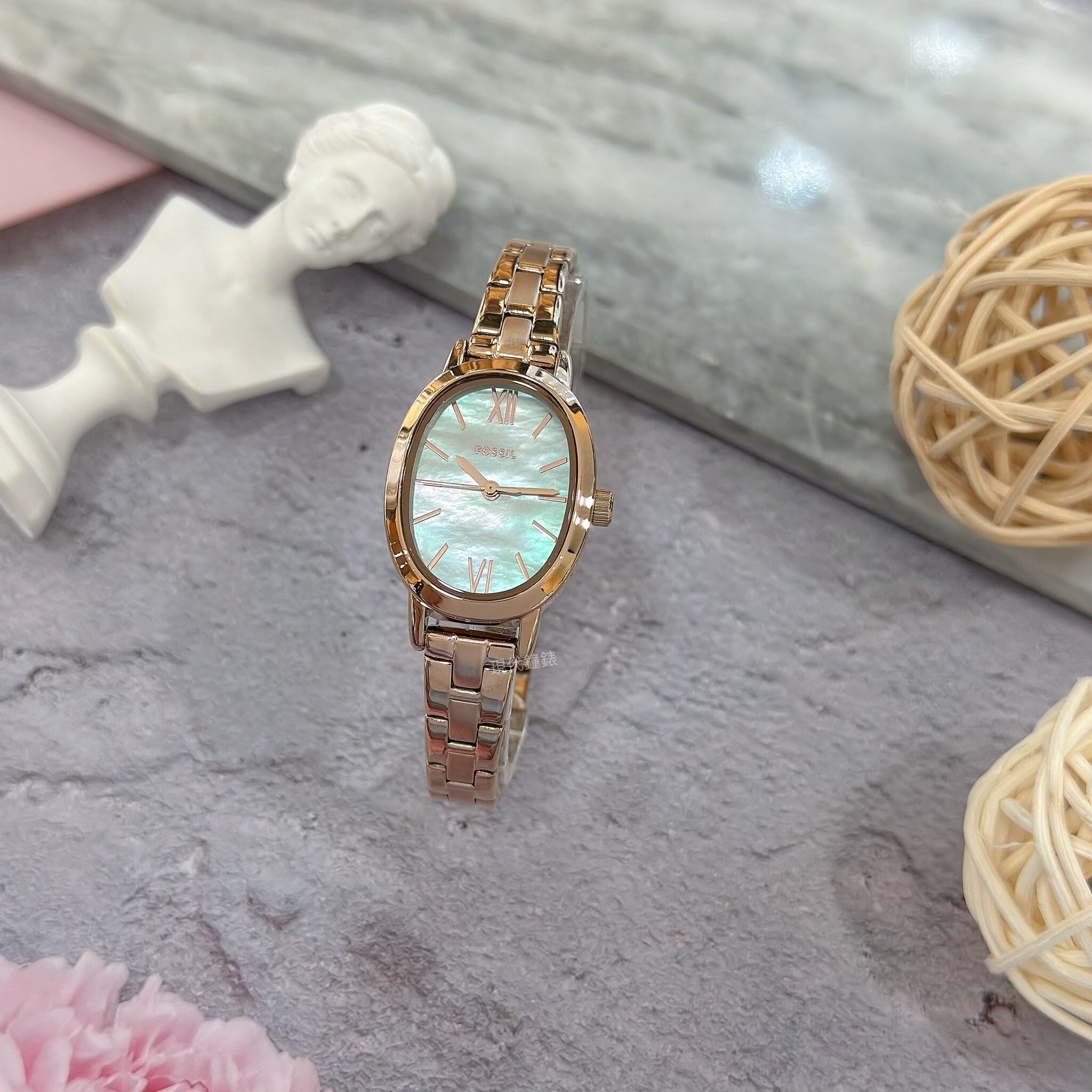 【FOSSIL】Penny 雅爵經典珍珠母貝女錶 BQW8064 23mm 現代鐘錶