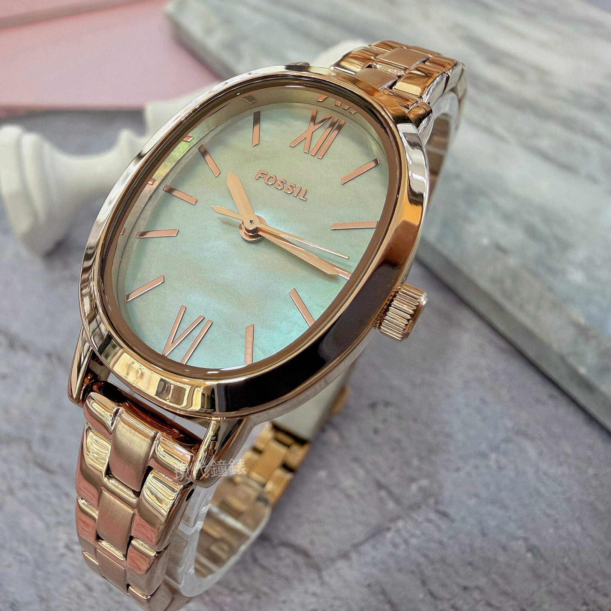 【FOSSIL】Penny 雅爵經典珍珠母貝女錶 BQW8064 23mm 現代鐘錶