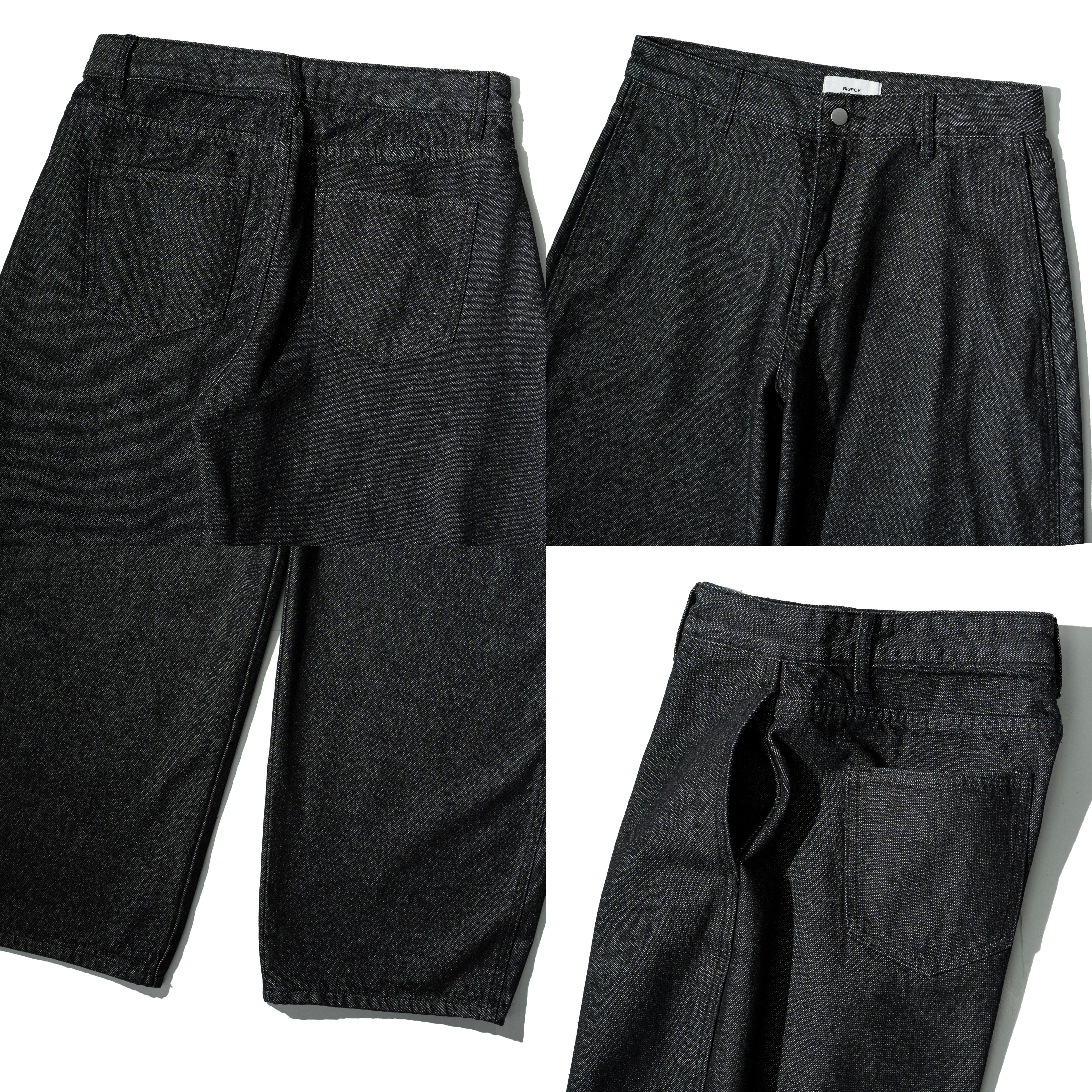 Raw Curved Washed Pants 原色彎刀 牛仔長褲 [B-2693]