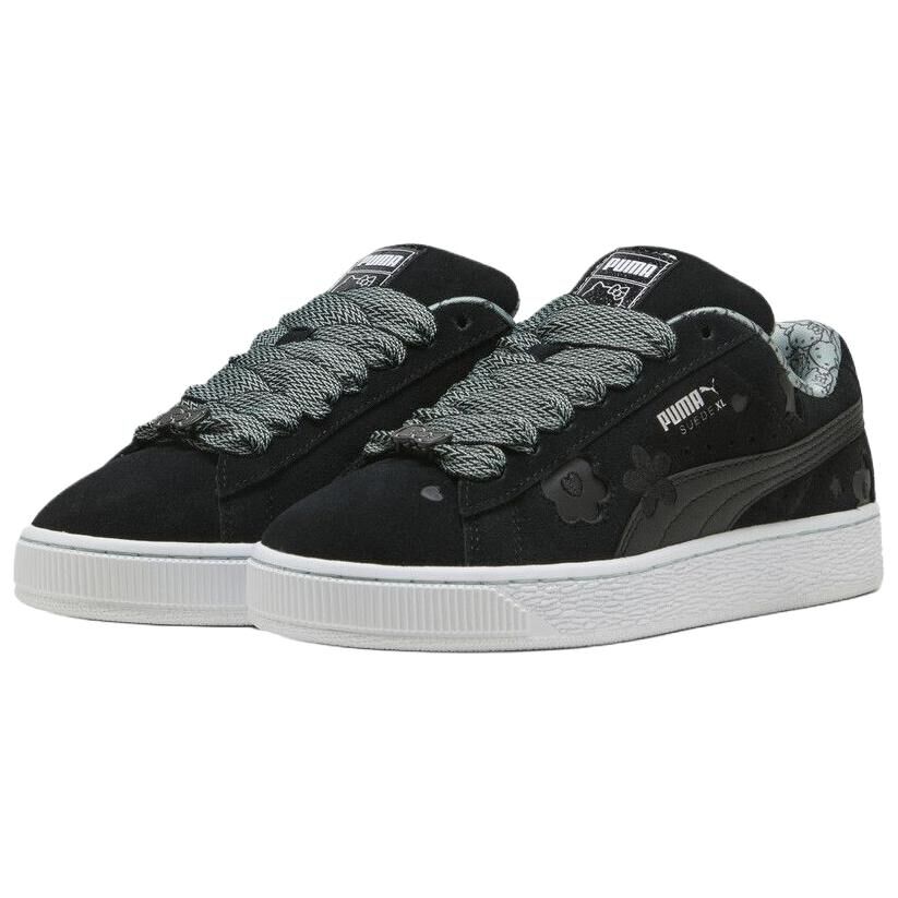 【代購】PUMA x HELLO KITTY & FRIENDS Suede XL Abrasion Resistant Low top Skateboard Shoes Women's Black 402381-01