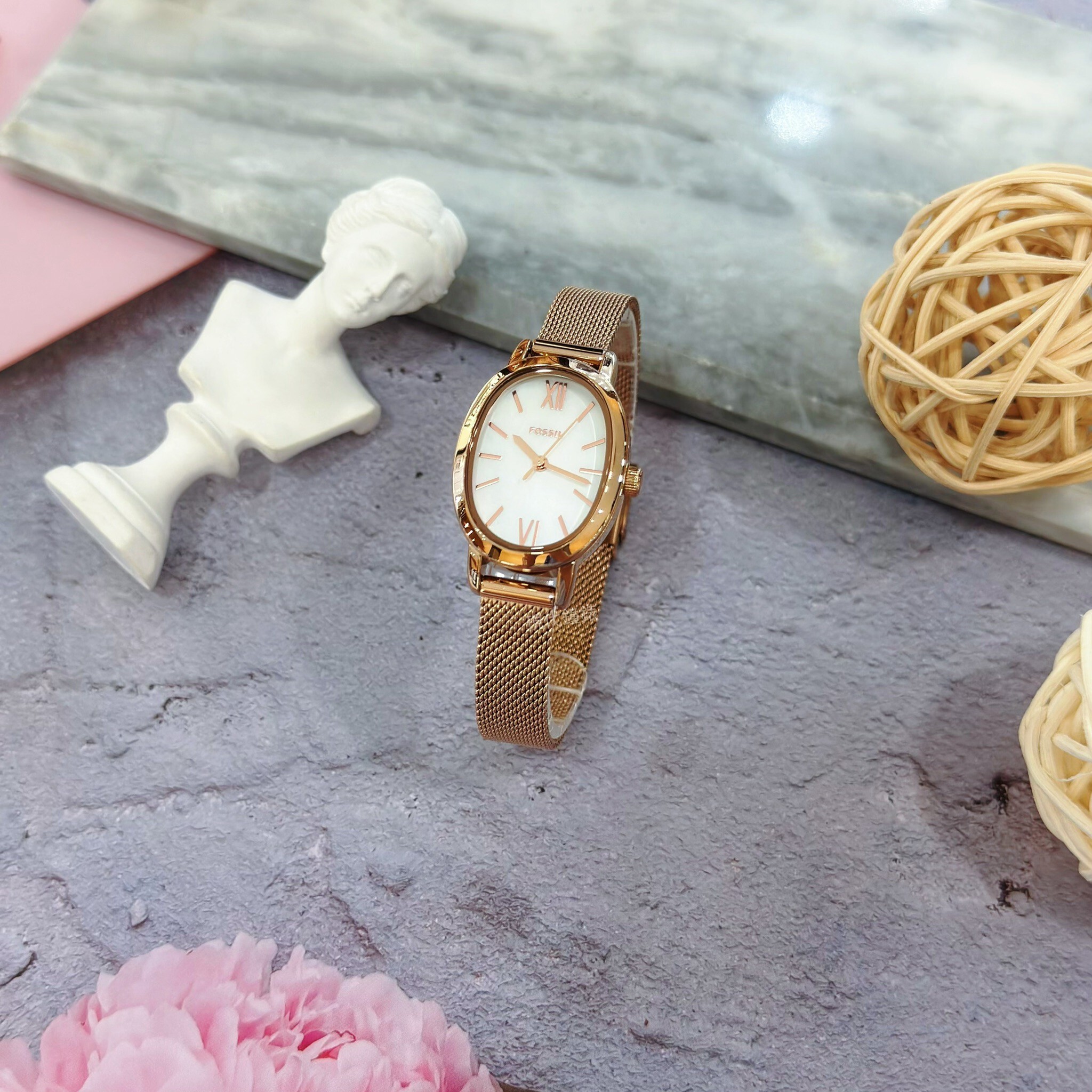 【FOSSIL】Penny 高雅橢圓腕錶 BQW5018 23mm 現代鐘錶