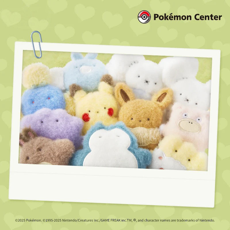Pokémon 寶可夢 手心絨絨系列 皮卡丘 百變怪 呆呆獸 尾立 毽子棉 青綿鳥 毛絨吊飾 鑰匙圈 官方正版周邊 / 預購