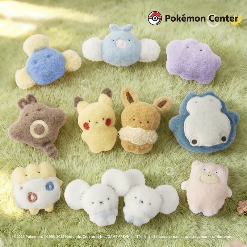 Pokémon 寶可夢 手心絨絨系列 皮卡丘 百變怪 呆呆獸 尾立 毽子棉 青綿鳥 毛絨吊飾 鑰匙圈 官方正版周邊 / 預購