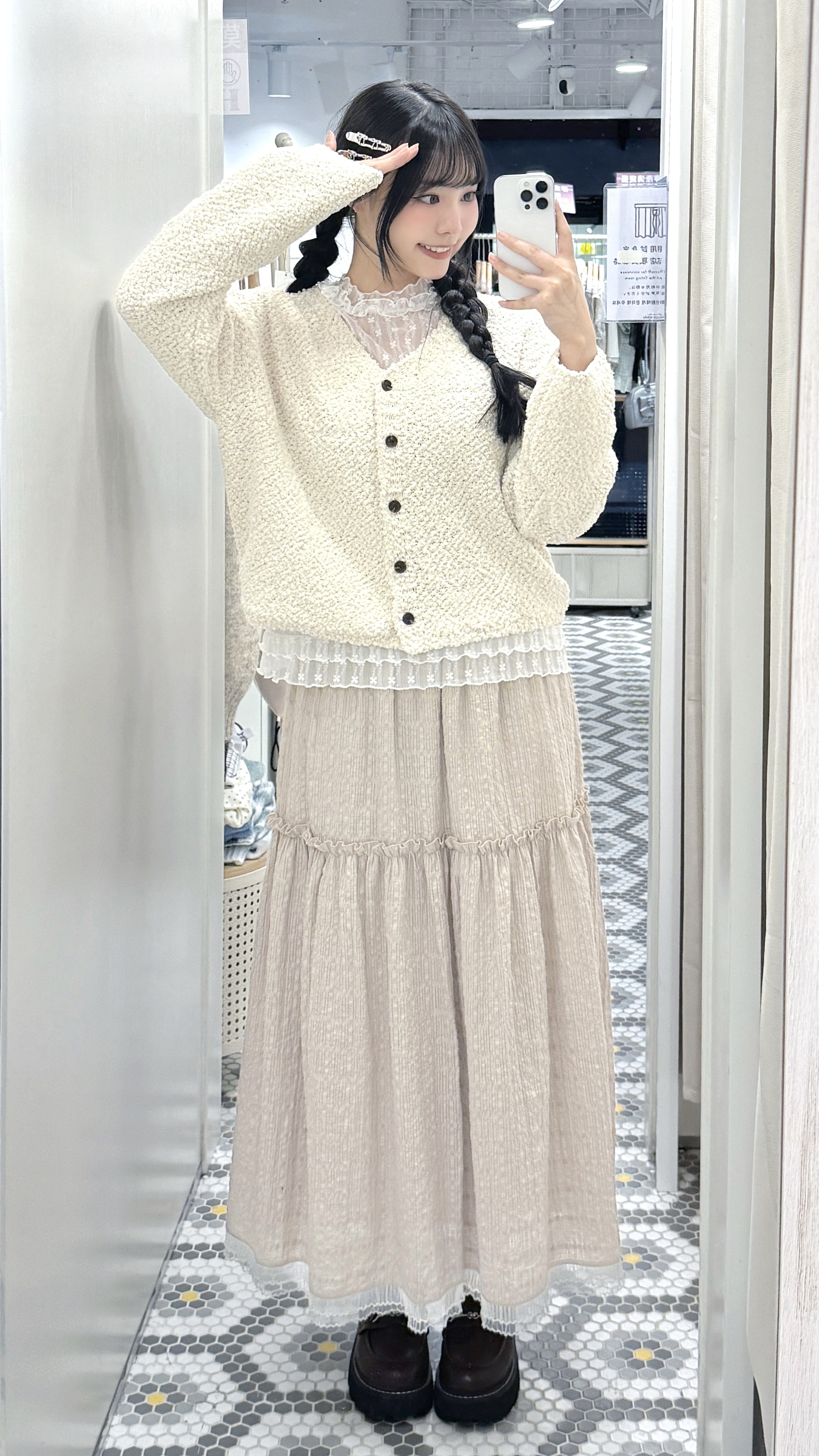 JK0481｜保暖又可愛˚ʚ🧸ɞ˚熊啤啤軟綿綿針織外套