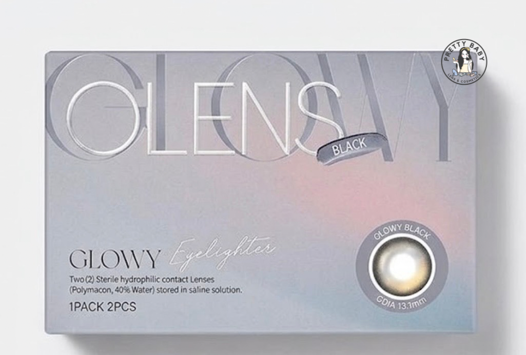 OLENS Eyelighter Glowy 1 Month Black 琉璃黑｜月拋彩妝隱形眼鏡｜每盒2片