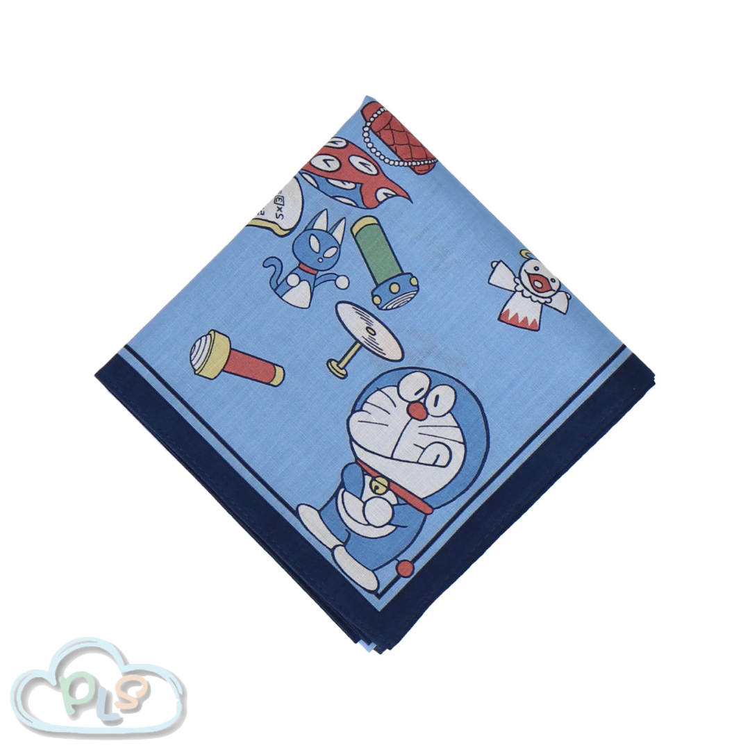 Printed Handkerchiefs Doraemon Kawabe Saxophone Blue #41017-1