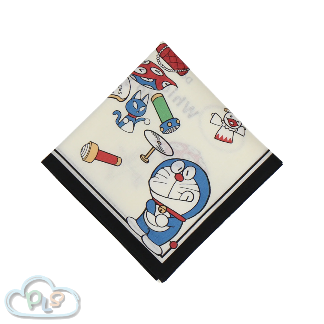 Printed Handkerchiefs Doraemon Kawabe Ivory White #41016-1