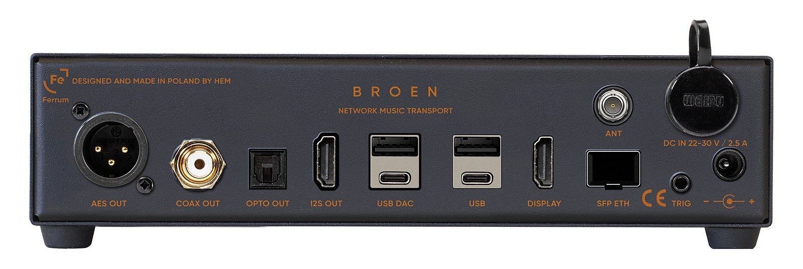 Ferrum BROEN 網絡串流轉盤 機背輸出