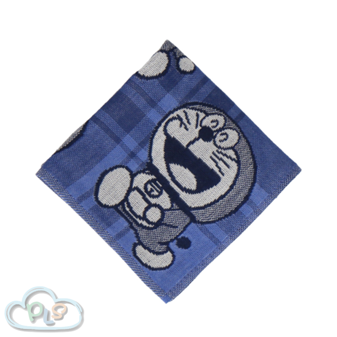 Japanese Style Three-Layer Pure Cotton Square Scarf Doraemon Kawabe Dark Blue #41005-1