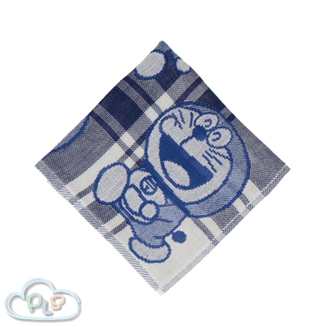 Japanese Style Three-Layer Pure Cotton Square Scarf Doraemon Kawabe Ivory White #41004-1