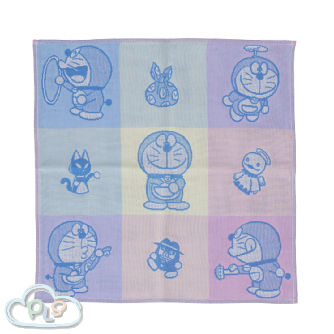 Japanese Style Three-Layer Pure Cotton Square Scarf Doraemon Kawabe Pink #41003-1
