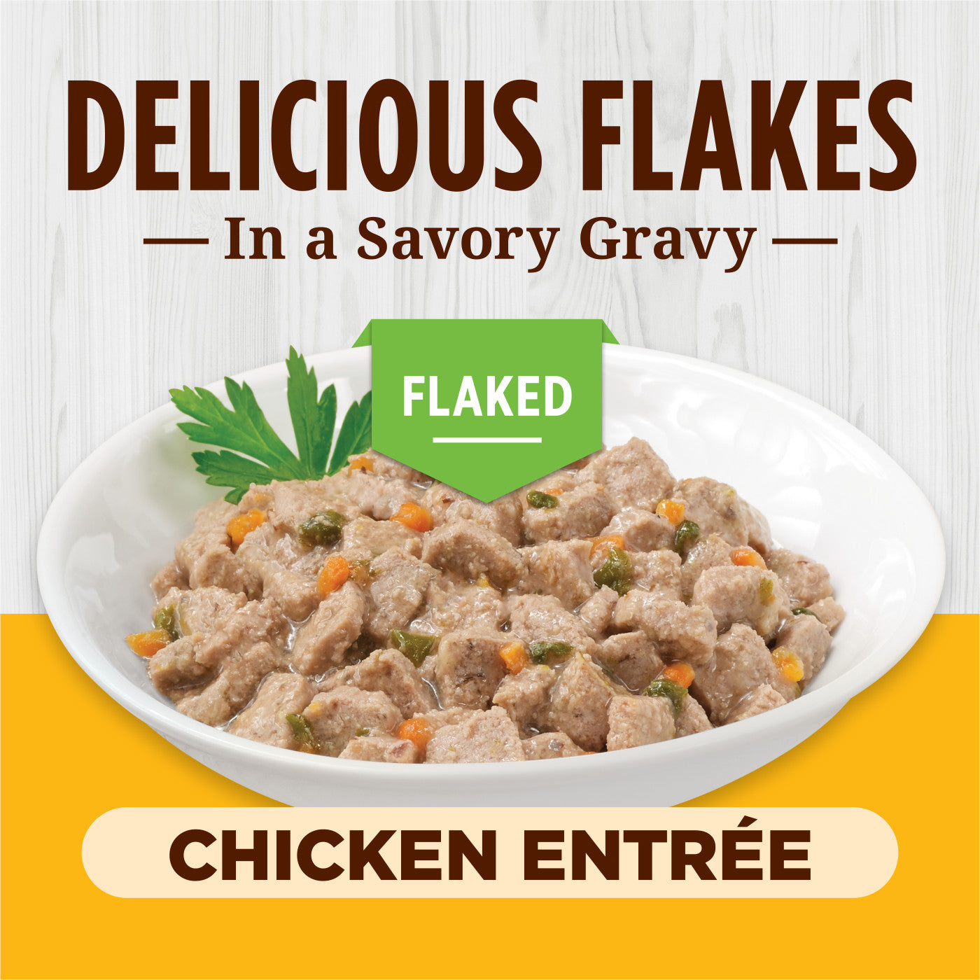 Instinct 本能 - 無穀物肉片肉汁主食罐 - 雞肉 Flaked Chicken in Gravy (黃) 85g (細)