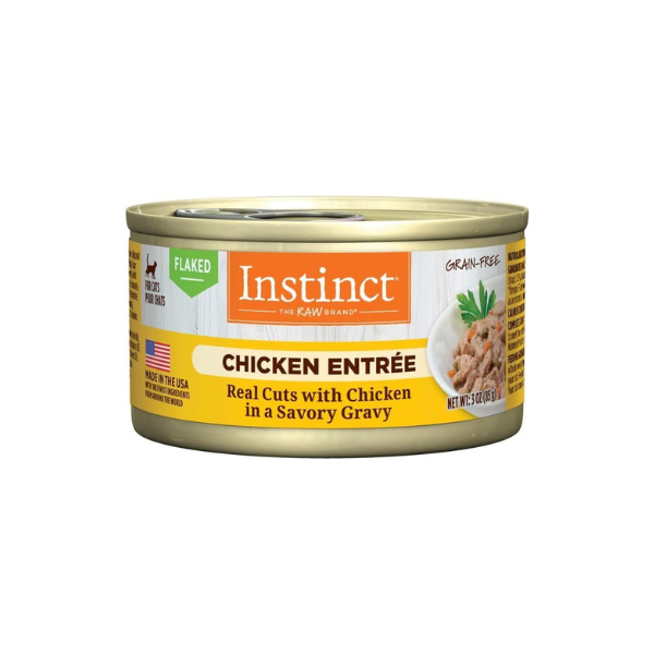 Instinct 本能 - 無穀物肉片肉汁主食罐 - 雞肉 Flaked Chicken in Gravy (黃) 85g (細)