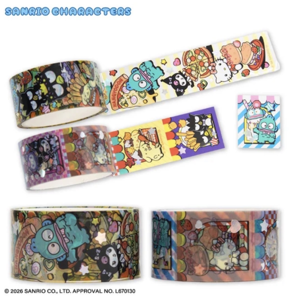 JP Sanrio 大雜燴 透明粗膠紙套裝 2件裝 食物 0088 TK260928