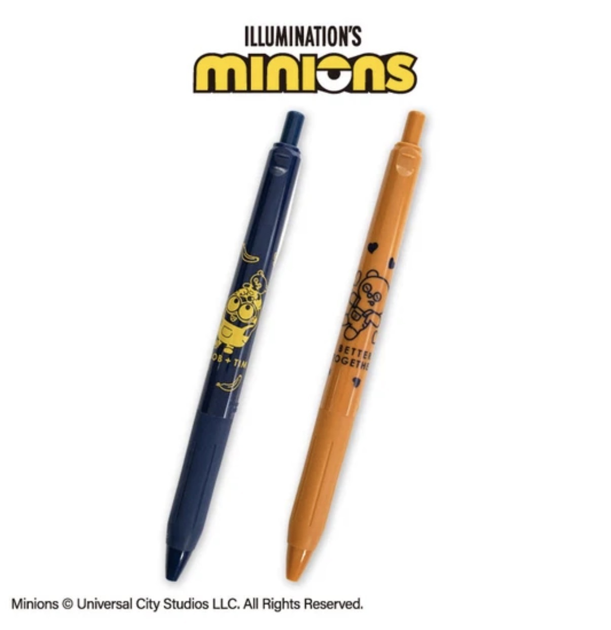 JP Sarasa x Minions Tim 黑色原子筆 2支裝 7539 TK260928