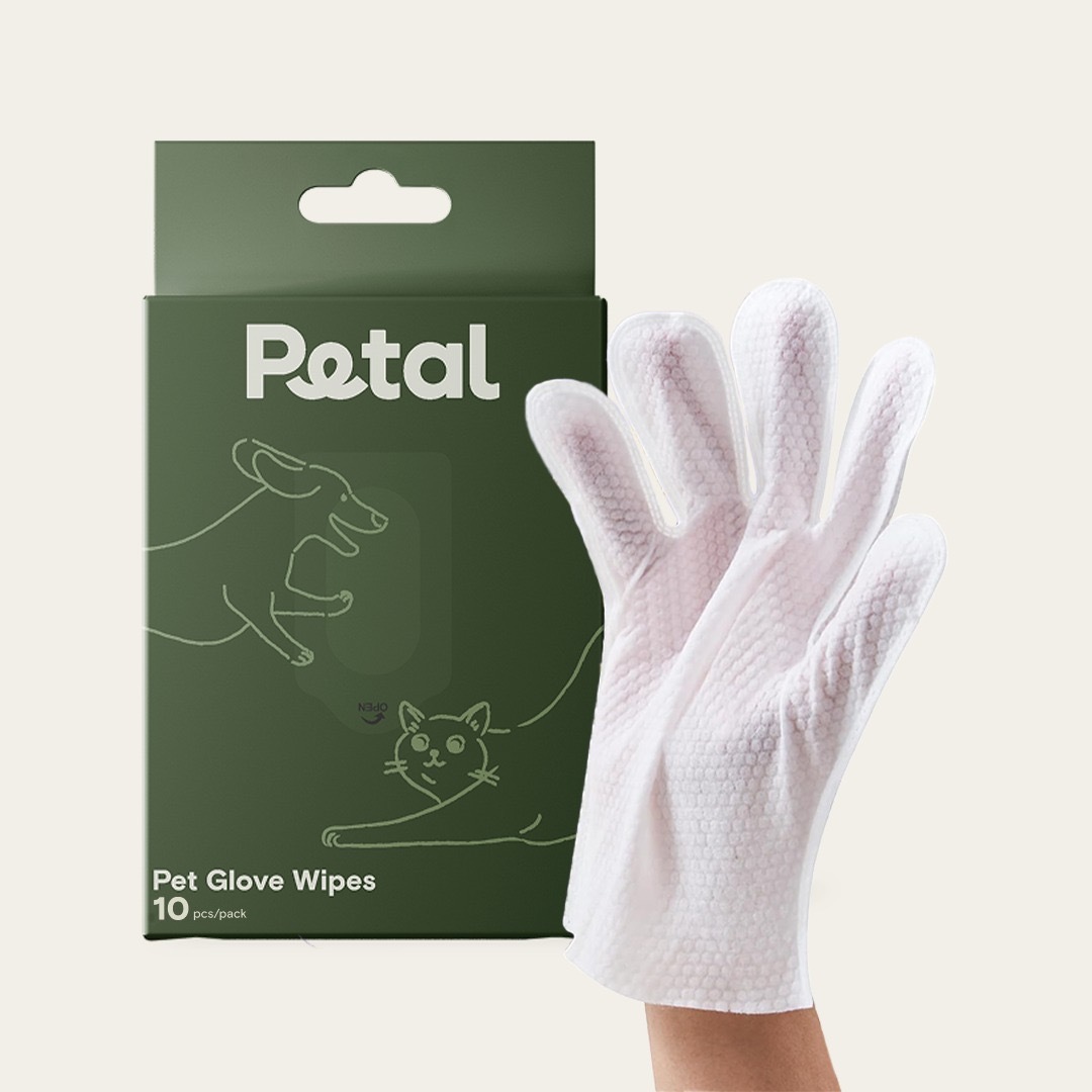 Petal 寵物乾洗護理濕巾手套