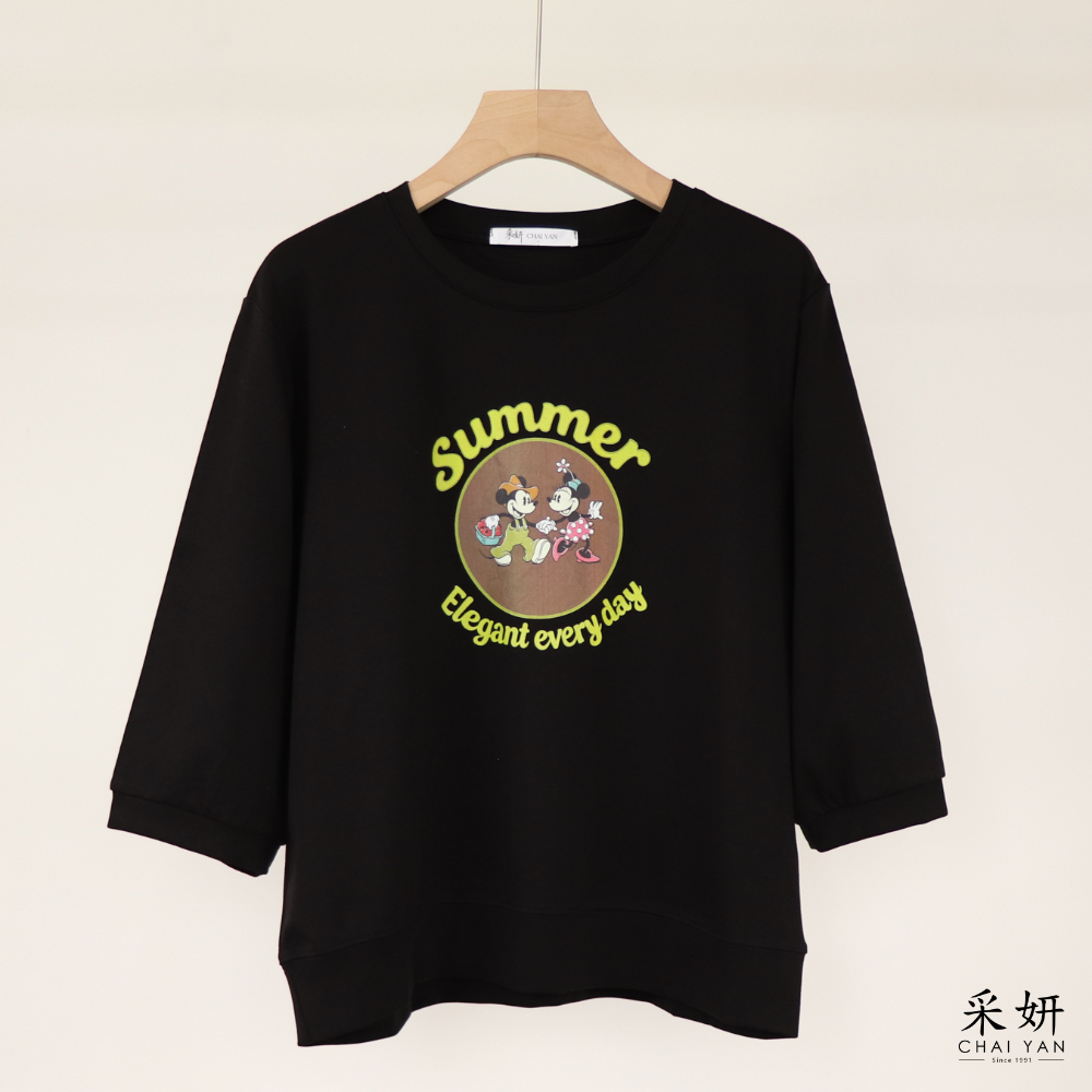 卡通印花休閒半袖上衣