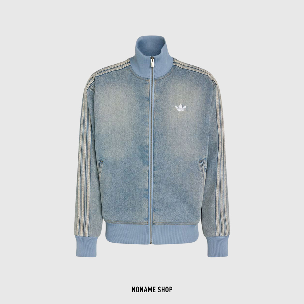 ADIDAS ORIGINALS FIREBIRD 丹寧 牛仔 立領 三線 三葉草 刷舊 外套 (男款)