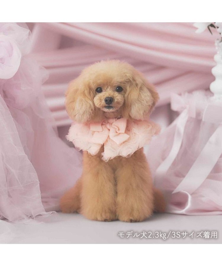 【Pet Paradise】chérir couture Big Ribbon Bib - Pink <275-43685>