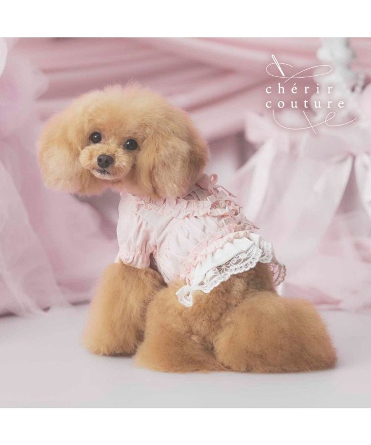 【Pet Paradise】chérir couture Frill Shirt - Pink <275-43830>