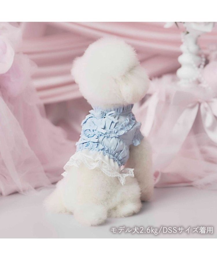 【Pet Paradise】chérir couture Frill Shirt - Light Blue <275-43836>