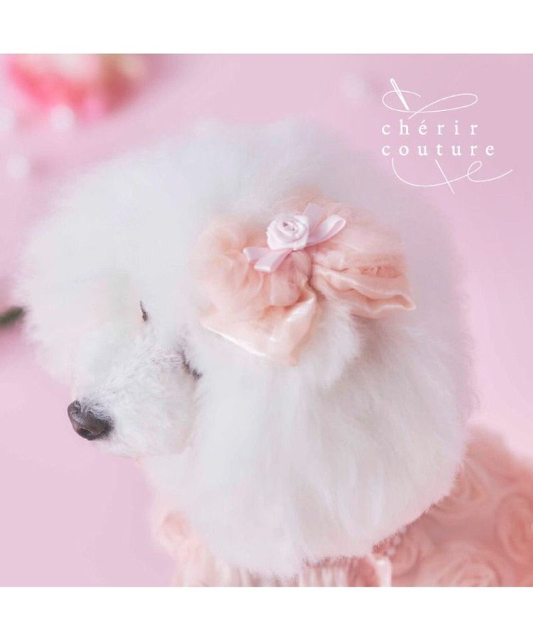 【Pet Paradise】chérir couture Ribbon Hair Accessory - Pink <275-43127>