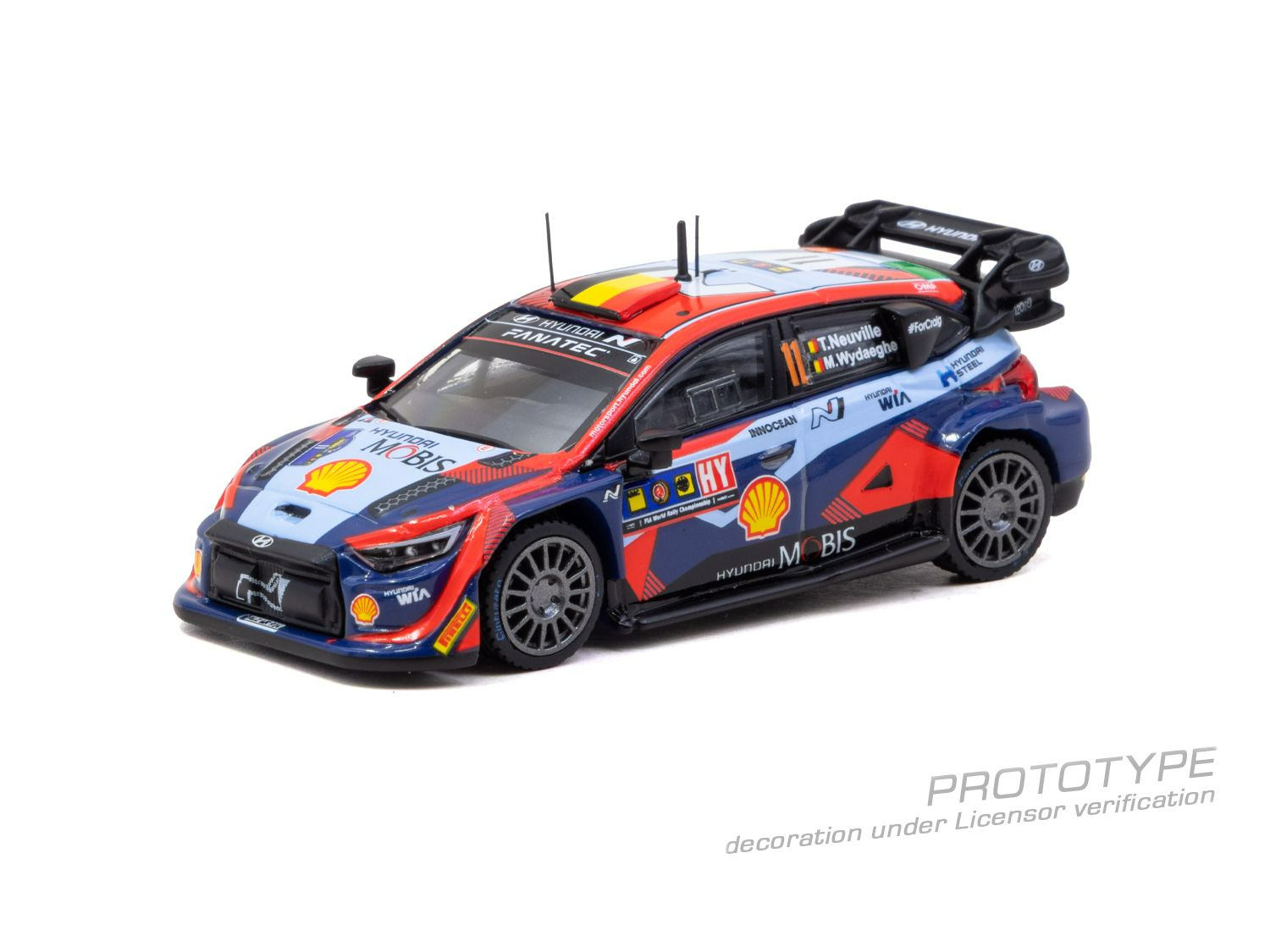 [預訂] Tarmac Works 現代Hyundai i20 N Rally1 Hybrid –WRC 中歐拉力賽 2023 冠軍車– Thierry Neuville / Martijn Wydaeghe