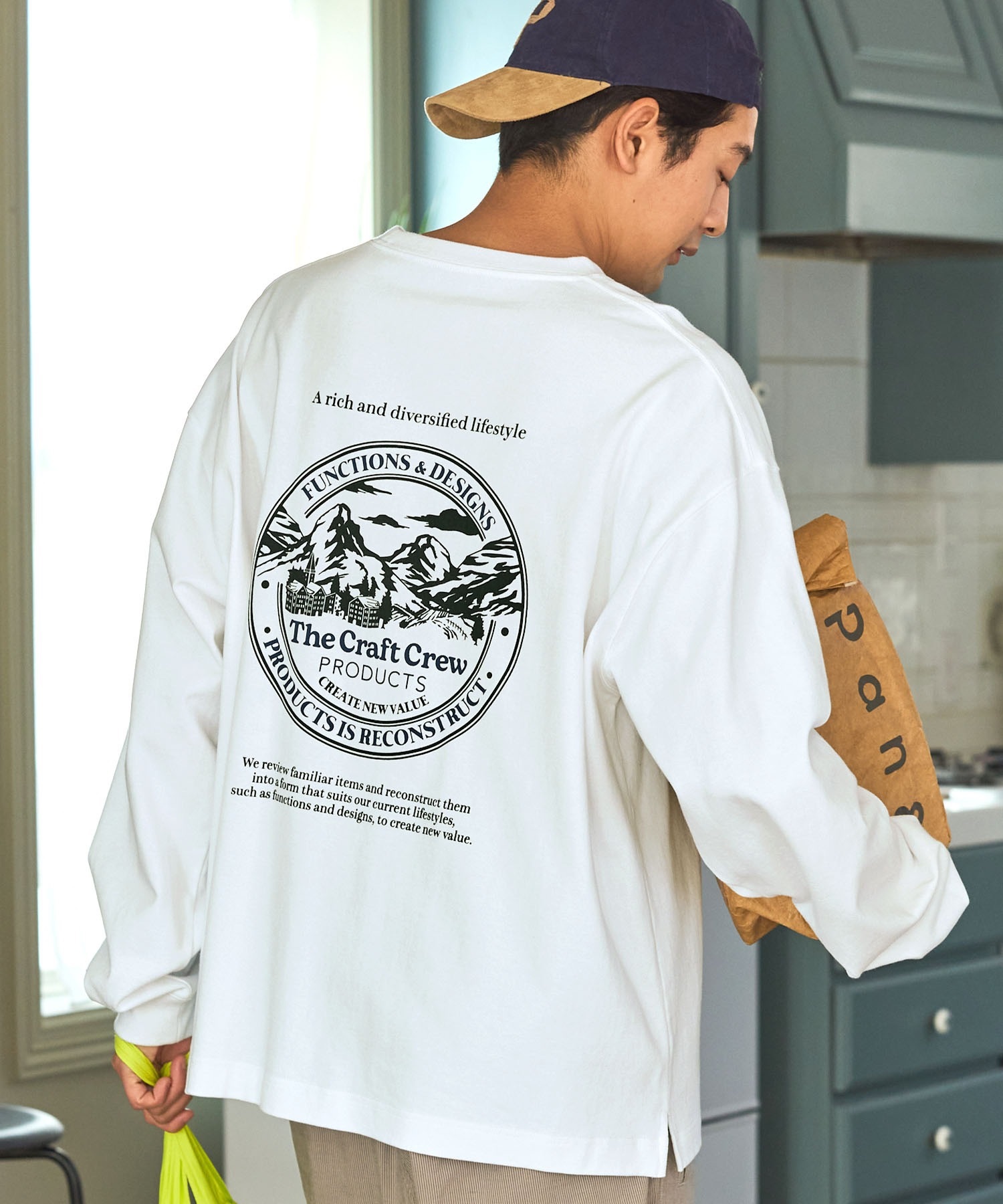 #預購 日本限定 THE CRAFT CREW PRODUCTS 重磅高機能布料 抗菌防臭 寬鬆剪裁 後背印花圓領長踢 四款