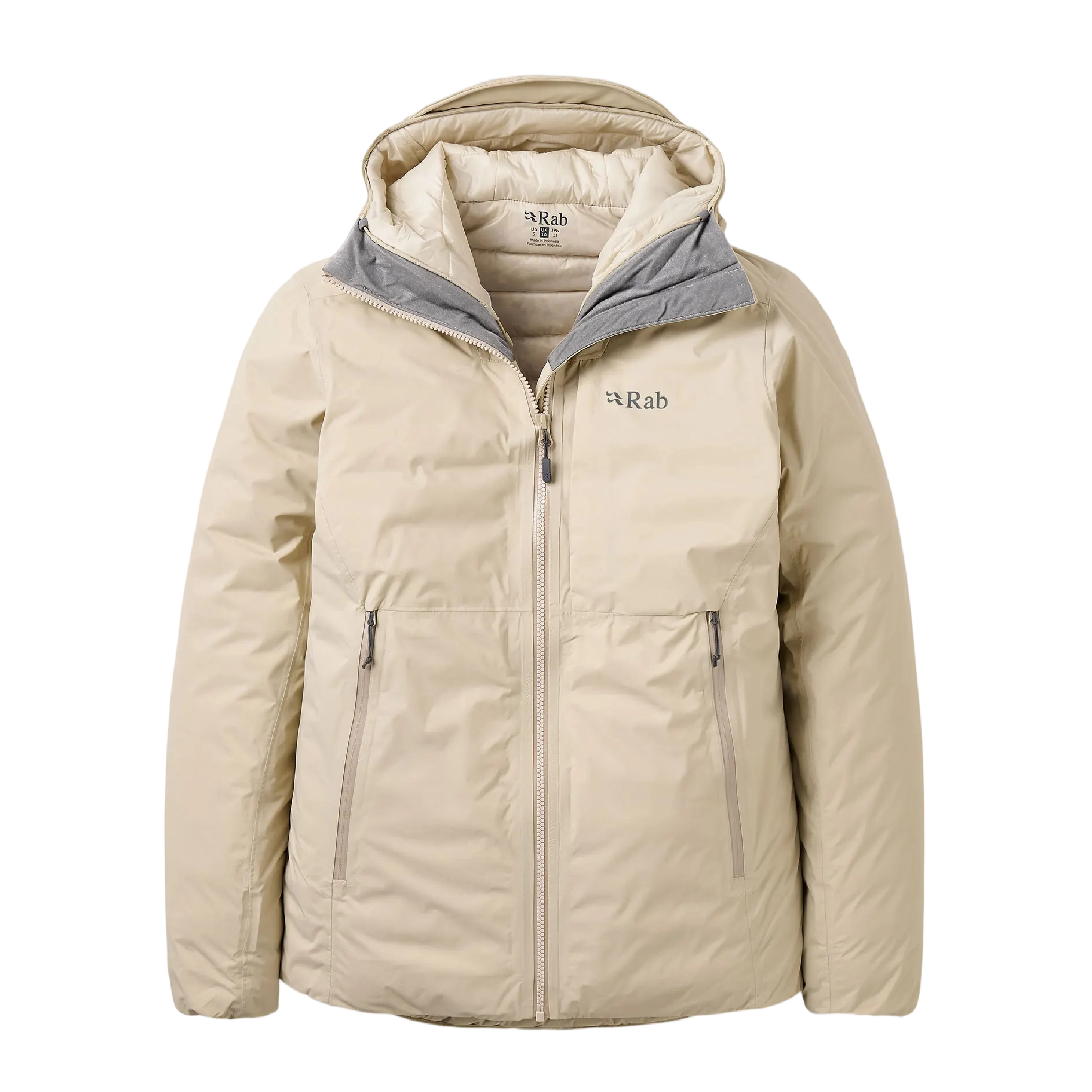 RAB 英國 Microlight Shield Jacket 防風防水羽絨連帽外套 女款 (深鵝卵石白色) 02RAQDC08