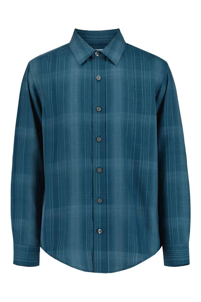 【預購】CALVIN KLEIN JEANS N092911 童裝長袖格仔襯衫