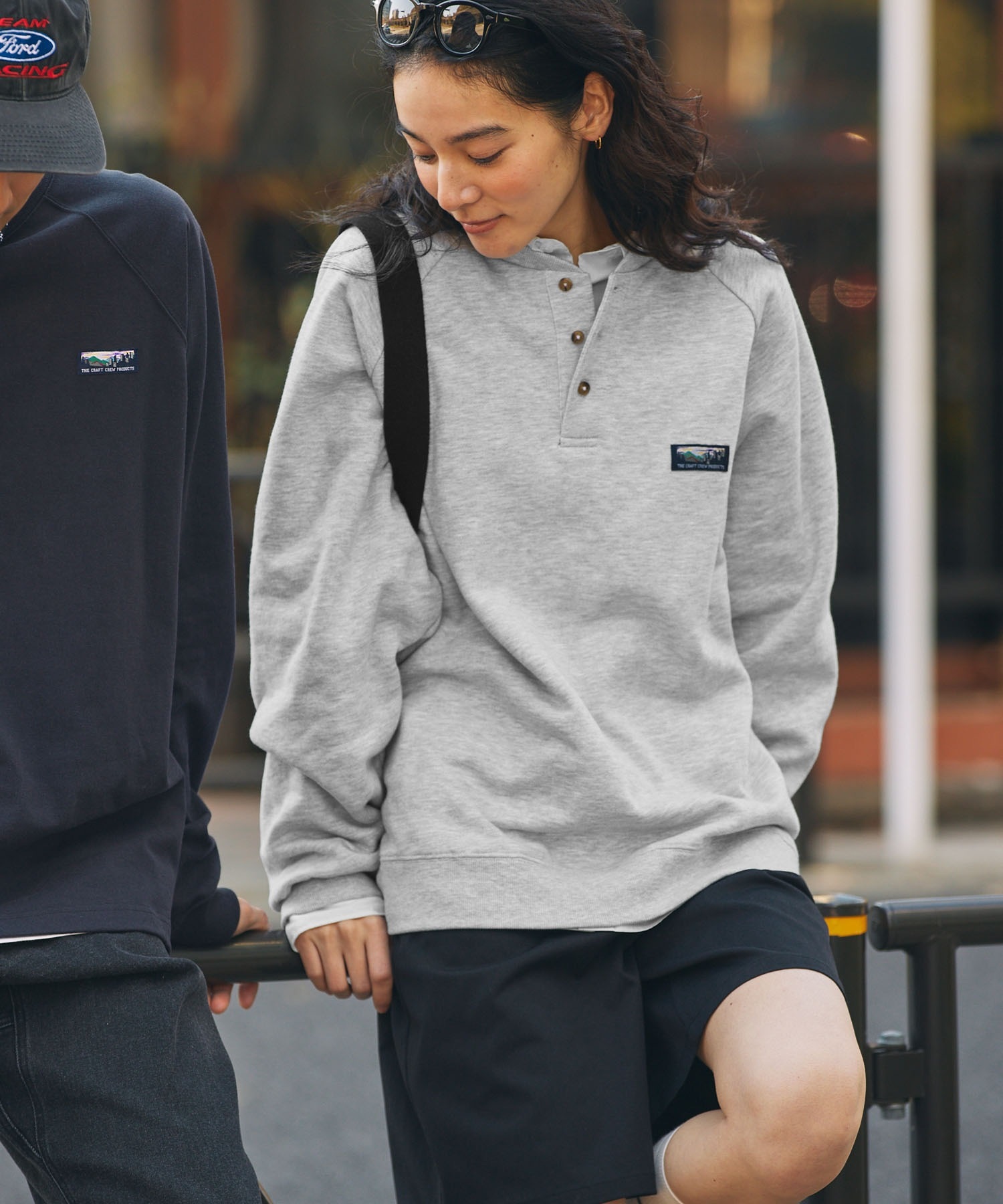 #預購 日本限定 THE CRAFT CREW PRODUCTS 美國棉 12oz重磅 吸濕速乾 寬鬆剪裁 插肩袖亨利領刷毛衛衣 九色