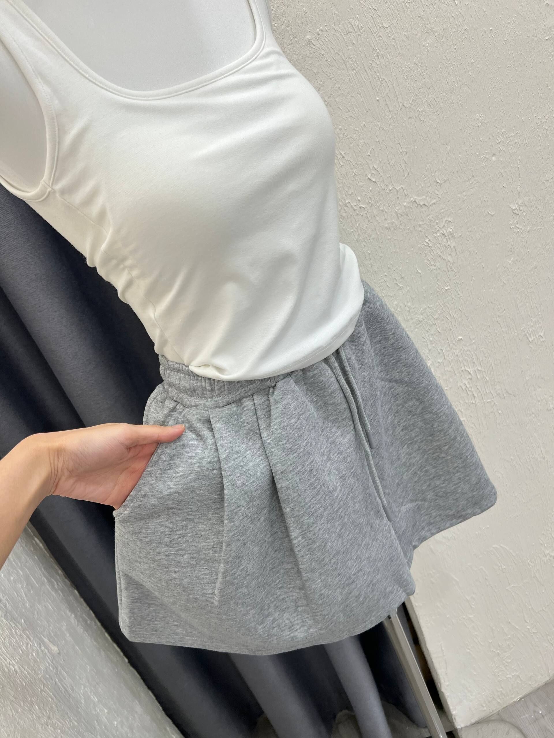 Grey Oversize Shorts