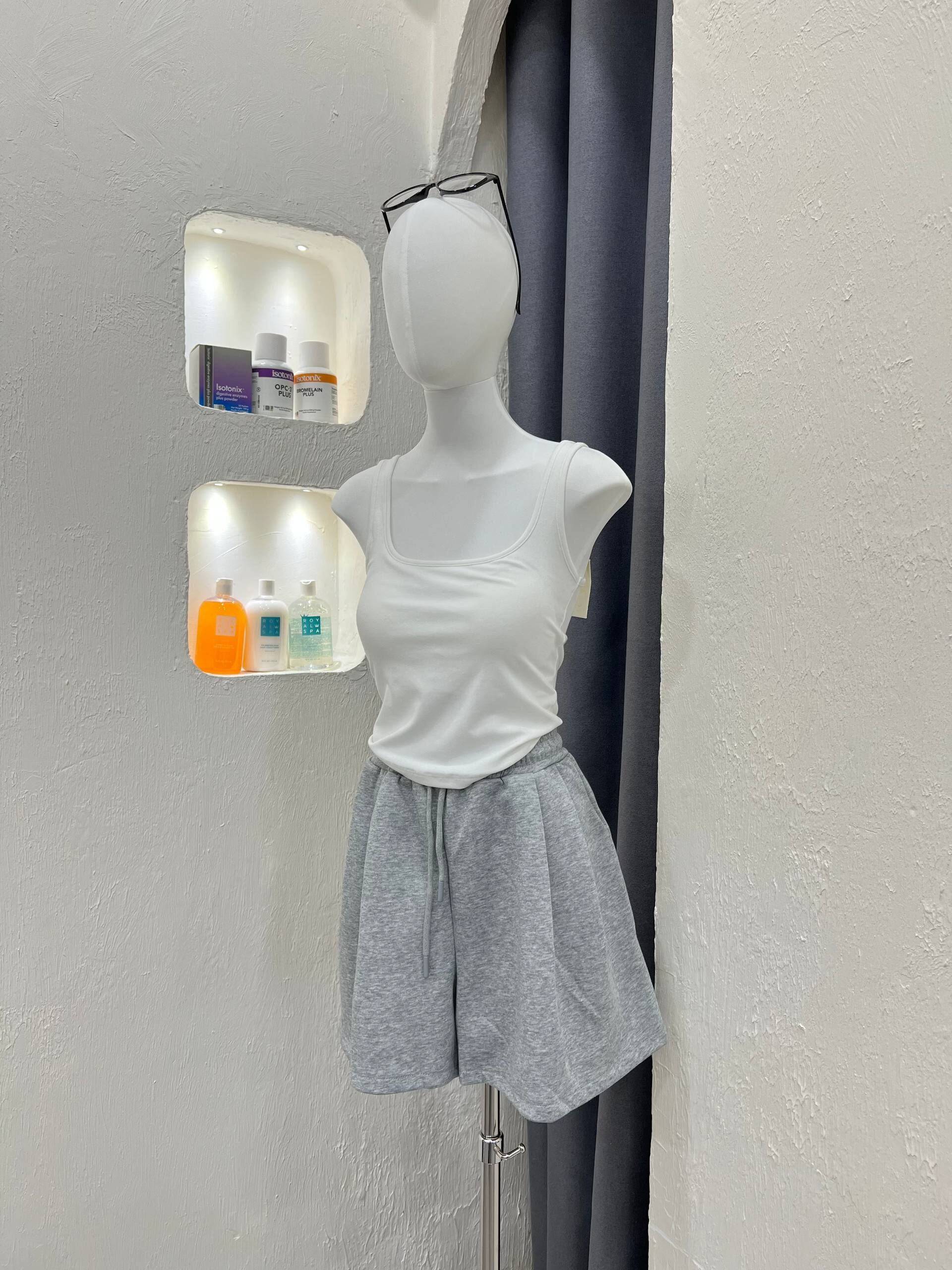 Grey Oversize Shorts