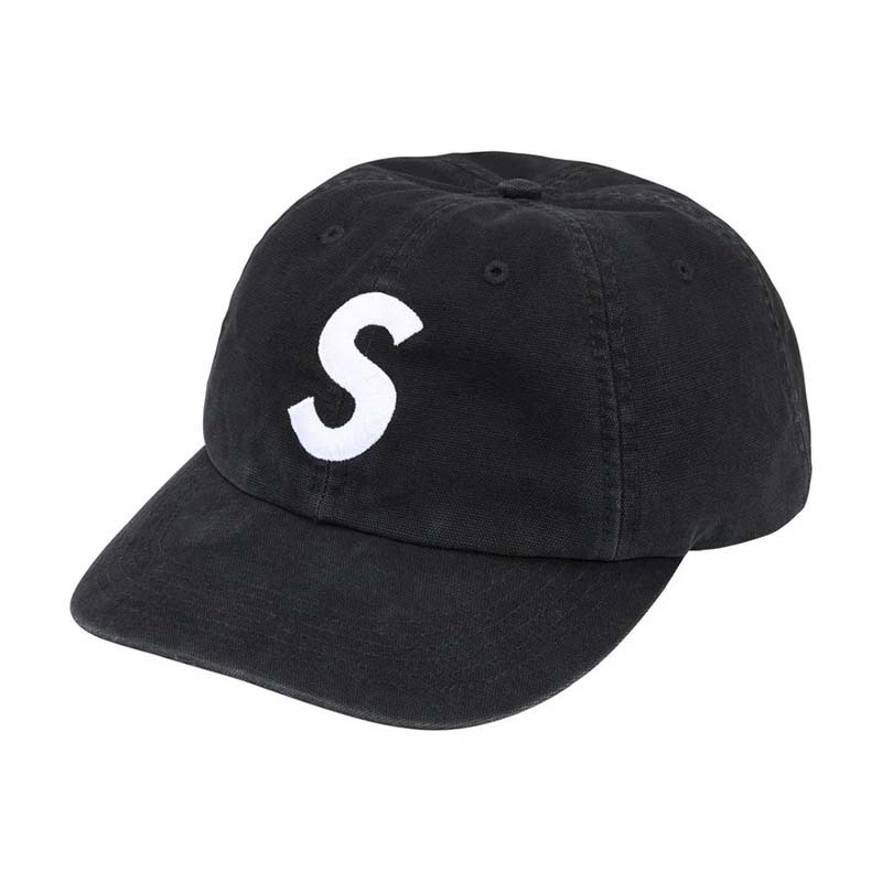 Supreme Washed Canvas S Logo 6-Panel 水洗 六片帽 帽子 黑色 FW26H3-BK [台灣現貨]