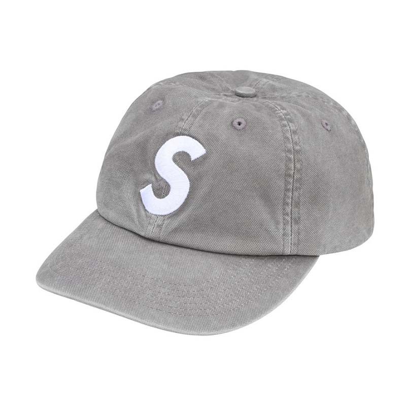 Supreme Washed Canvas S Logo 6-Panel 水洗 六片帽 帽子 灰色 FW26H3-GY [台灣現貨]