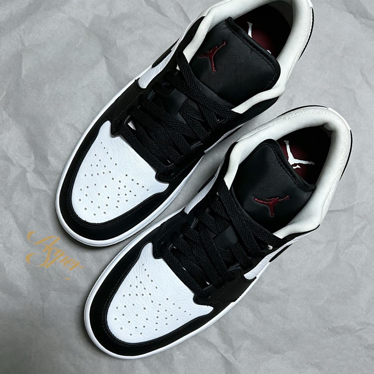 【官網限定】Air Jordan 1 Low "Black White" 爆裂紋 黑白褐 IQ5490-007 IX
