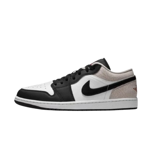 【官網限定】Air Jordan 1 Low "Black White" 爆裂紋 黑白褐 IQ5490-007 IX