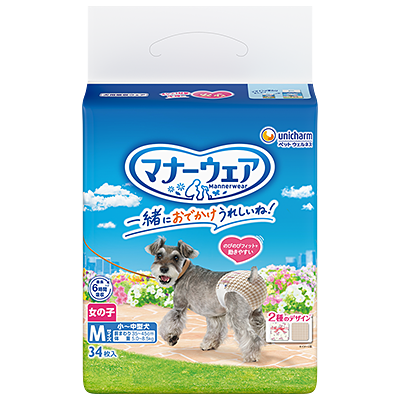 Unicharm 狗狗紙尿褲 母犬用 34片裝 - M碼
