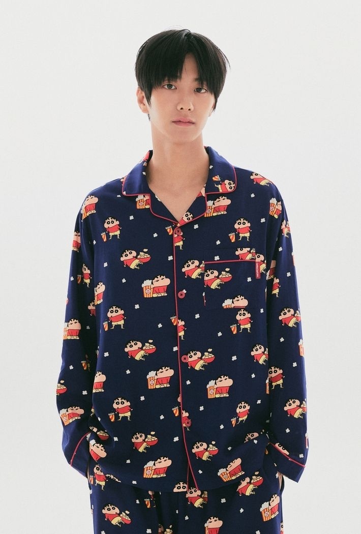 SPAO 蠟筆小新長袖睡衣套裝