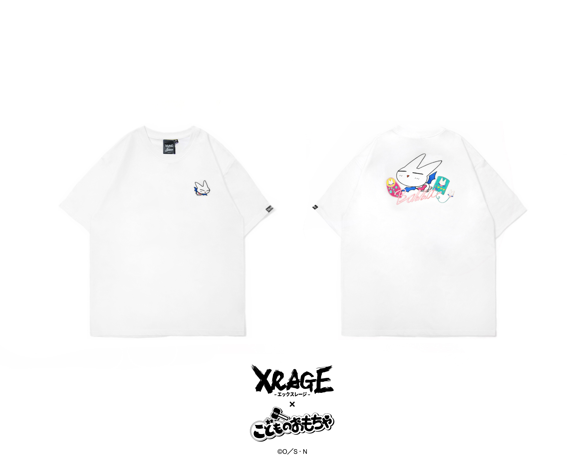 巴比特小道具刺繡 T-shirt 白