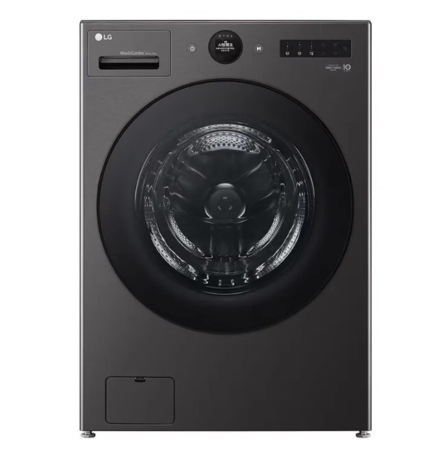 LG |22公斤 WashCombo™ AI 熱泵滾筒洗衣機｜熱泵除濕 |尊爵黑｜AI DD™ 蒸洗脫烘｜WD-S22FHDB
